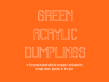 micro_micro: 2067 GREEN ACRYLIC DUMPLINGS